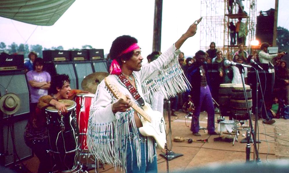 Jimi Hendrix Experience na lendária apresentação no festival Woodstock | Foto: divulgação