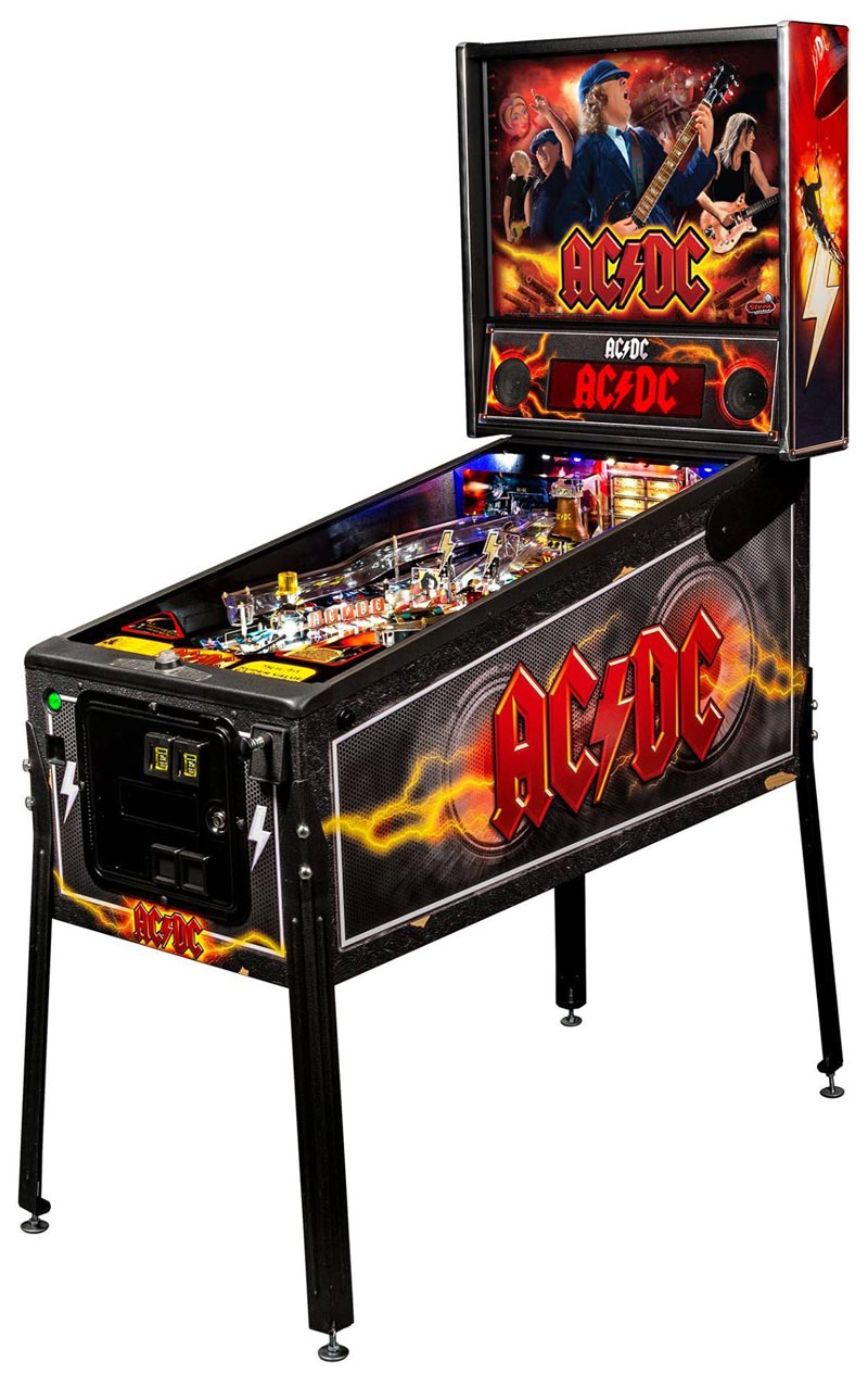 Máquina de pinball do AC/DC, da Stern Pinball | Foto: divulgação