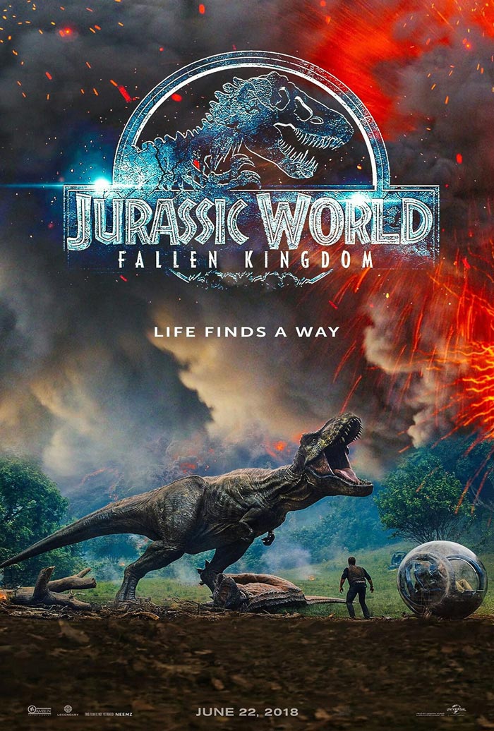 Pôster de "Jurassic World: Fallen Kingdom" ("Jurassic World: Reino Ameaçado") | Imagem: divulgação - Universal Pictures