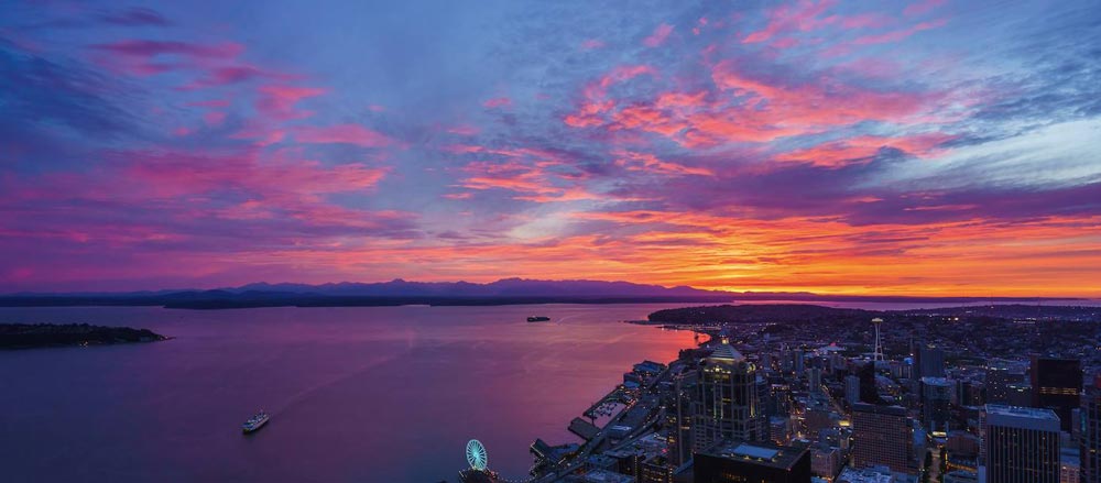 Bela captura de vista aérea de Seattle | Foto: Mike Reid